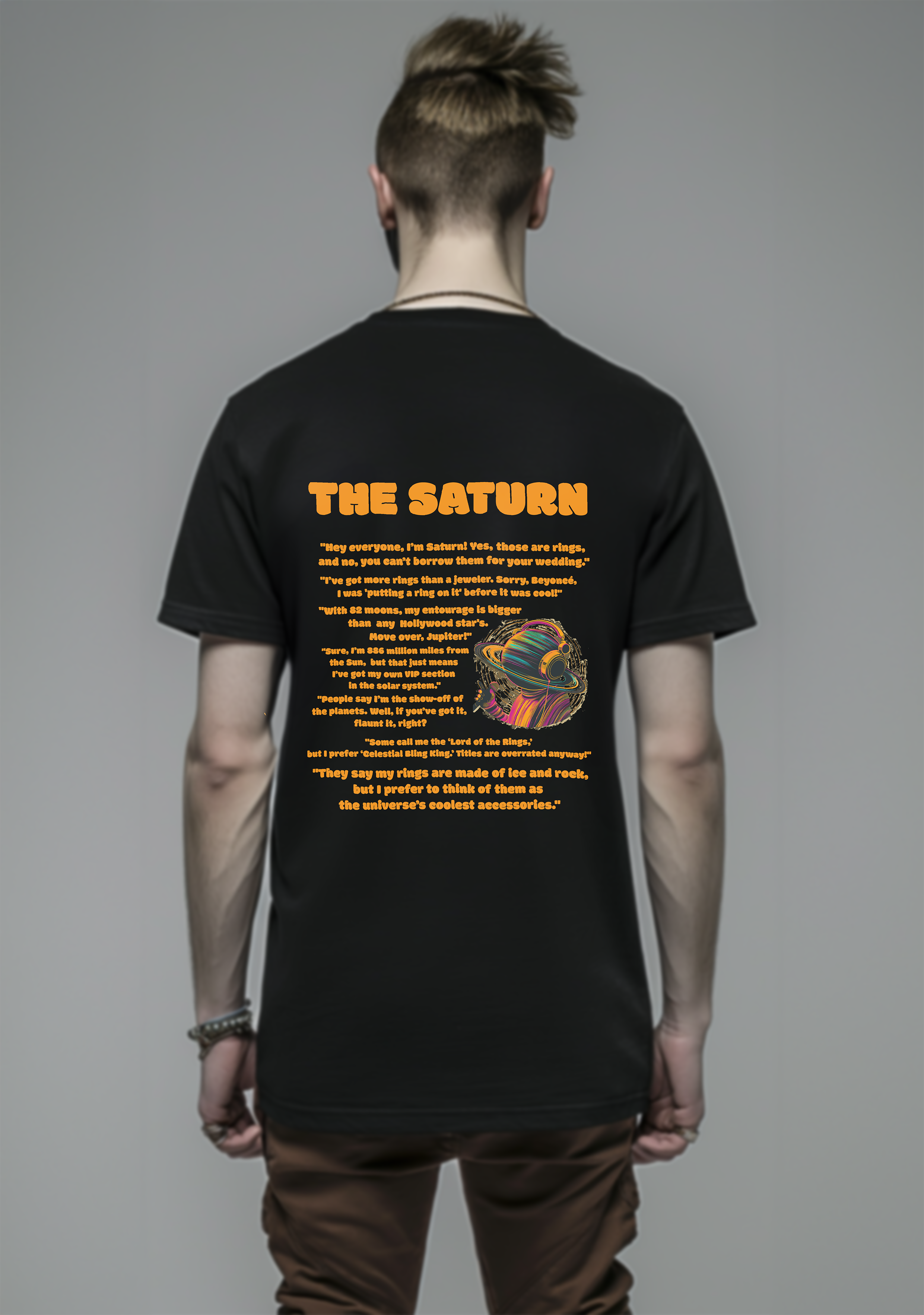 The Saturn  - Half Sleeves Men's Tshirt