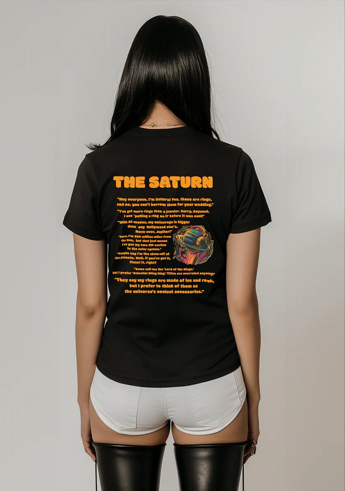 The Saturn - Half Sleeves Women's Tshirt