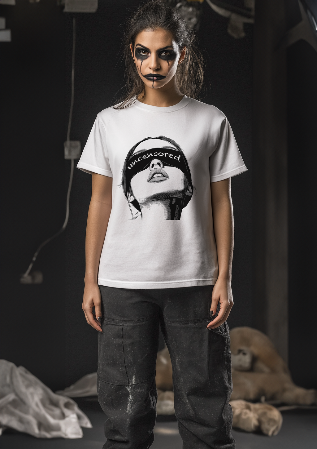The Blind Fold - Half Sleeves Women's Tshirt
