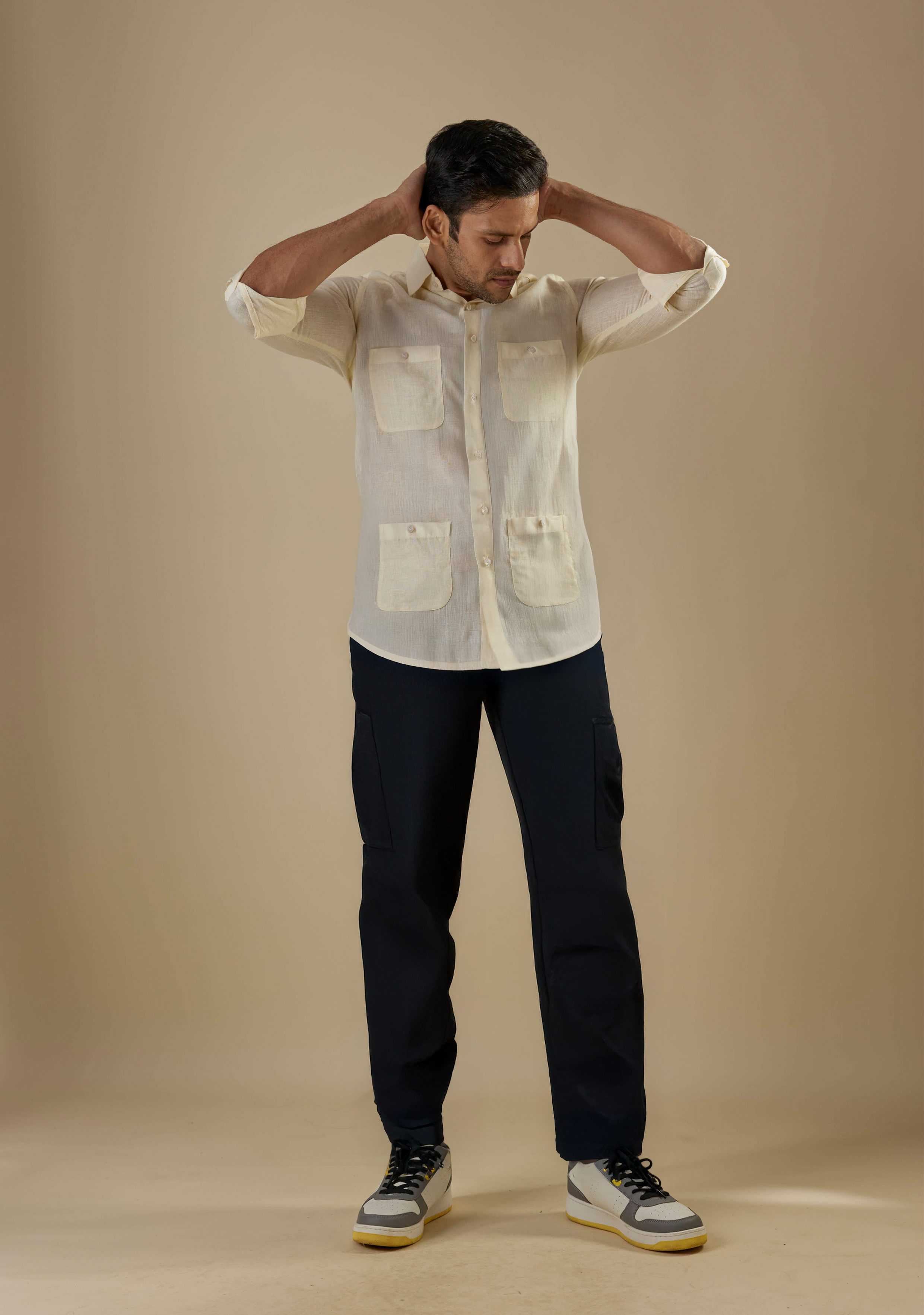 The Yellow Code – Men’s Linen Shirt by NoCuff