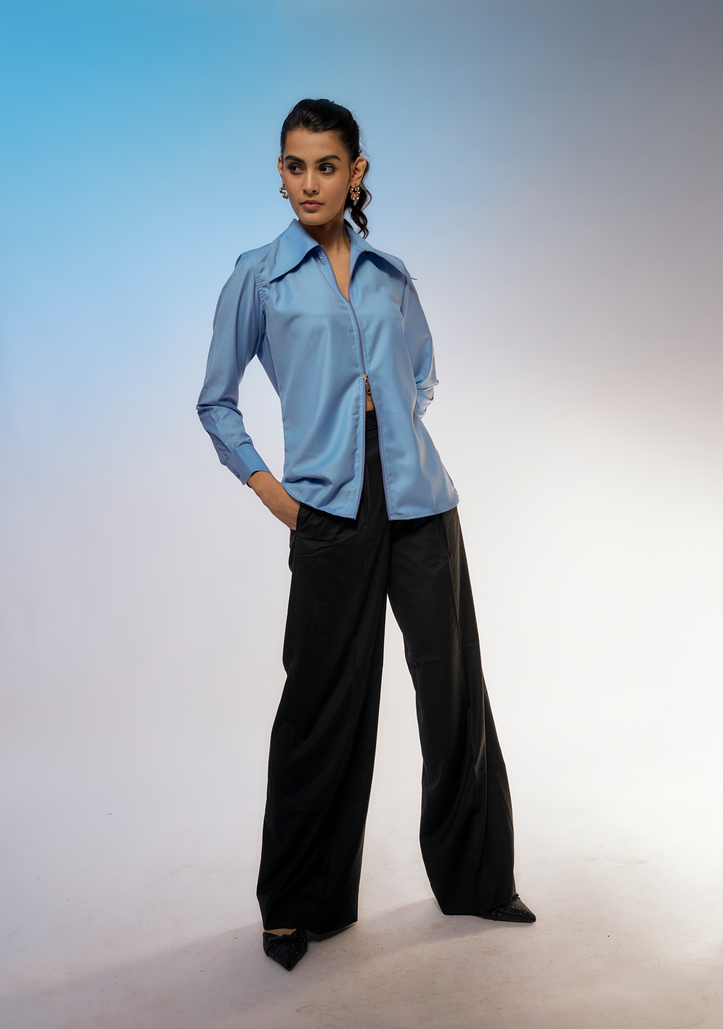 The Ciel Shirt — Women’s Zip-Front Shirt by NoCuff
