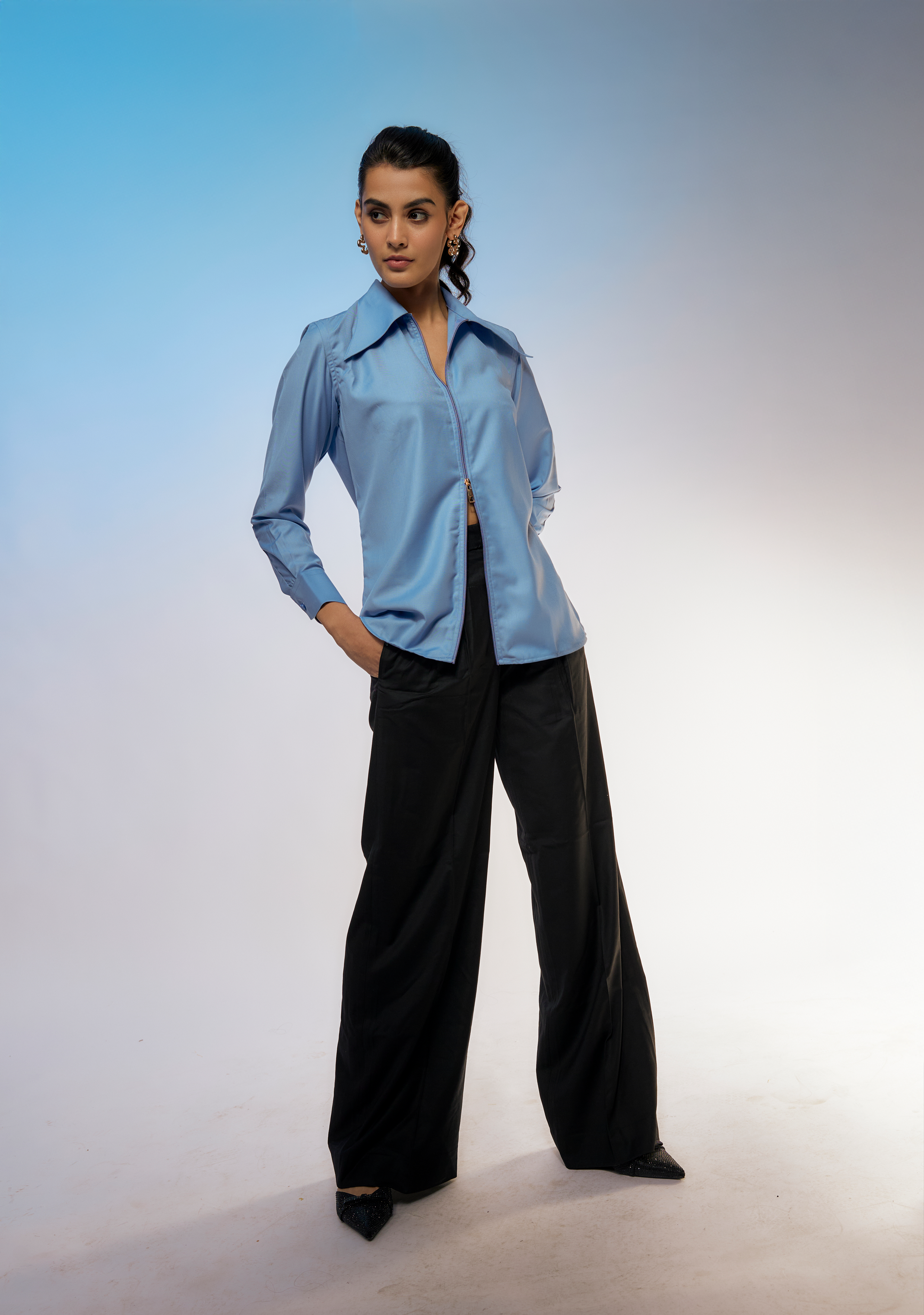 The Ciel Shirt — Women’s Zip-Front Shirt by NoCuff