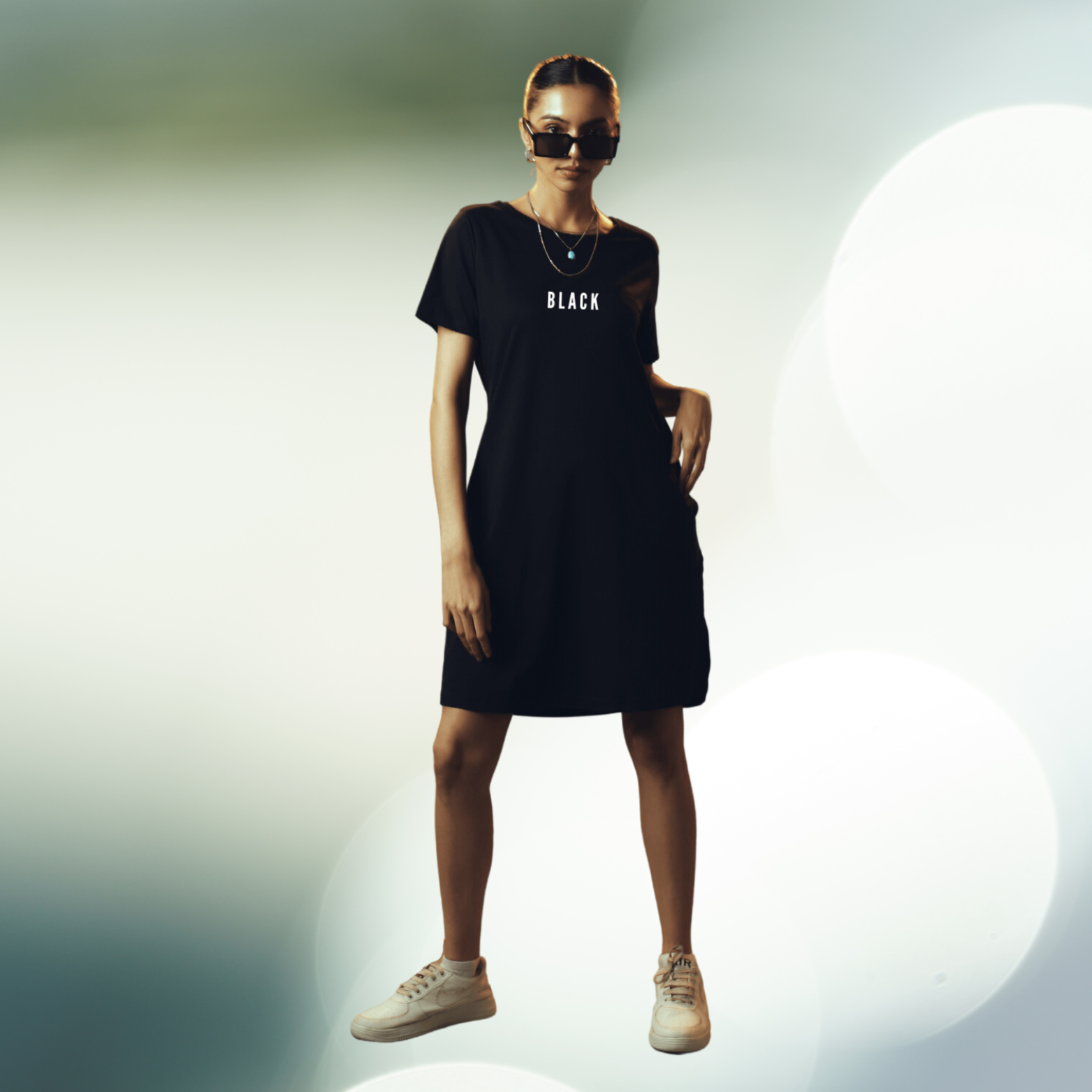 Black - T-shirt Dress