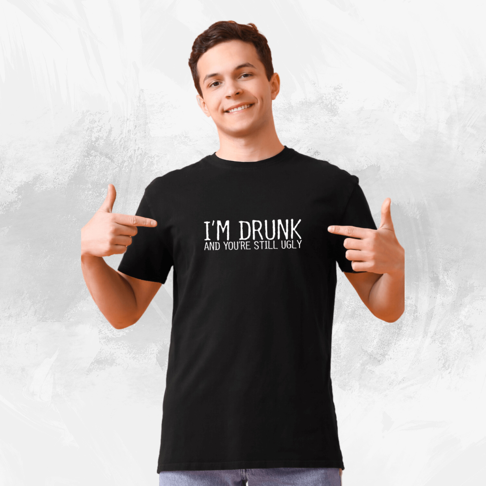 i'm drunk and you're still ugly - Half Sleeves Men's Tshirt