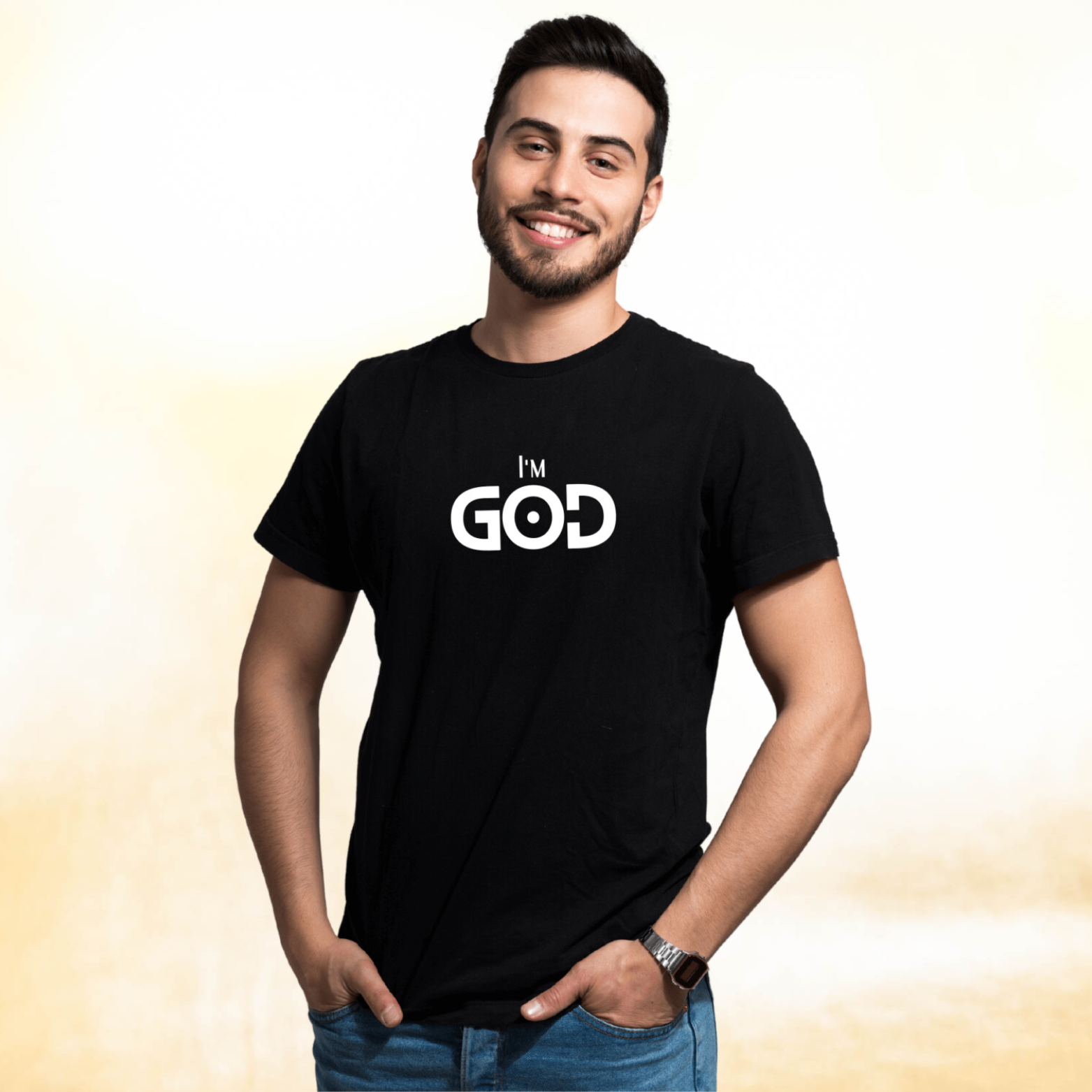 I'M GOD - Half Sleeves Men's Tshirt