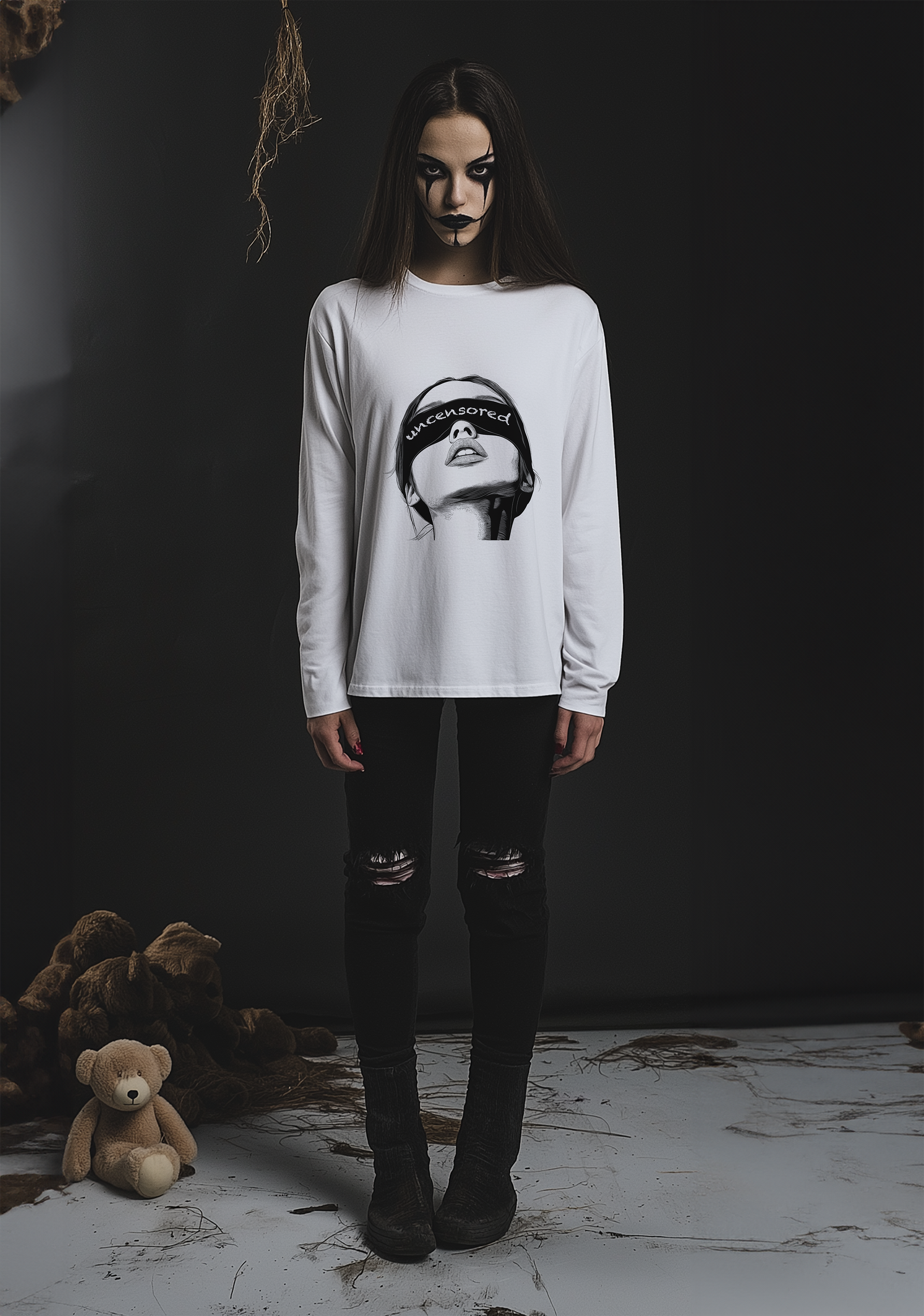 The Blind Fold  - Full Sleeves women's Tshirt