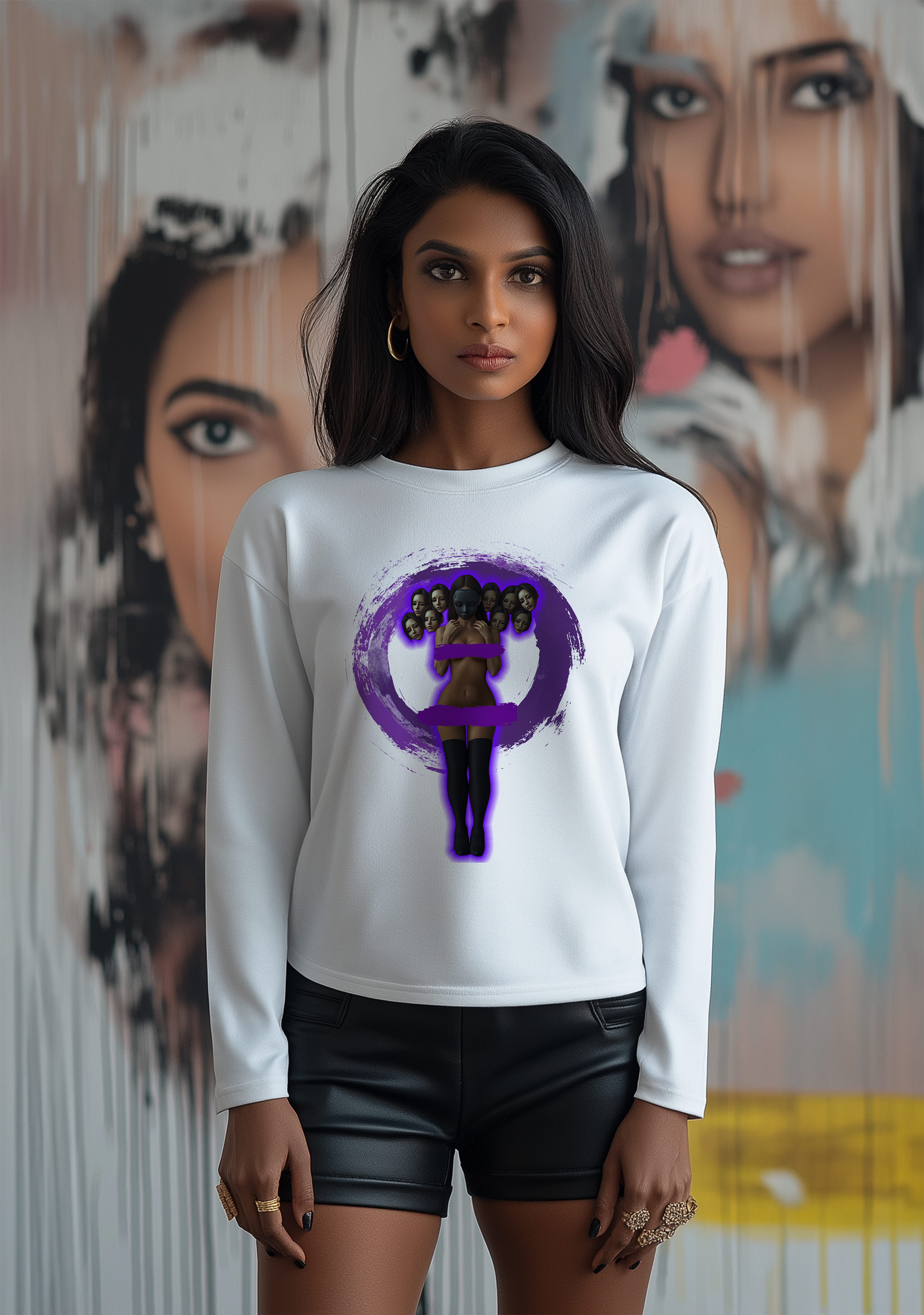 The Faceless women  - Full Sleeves women's Tshirt