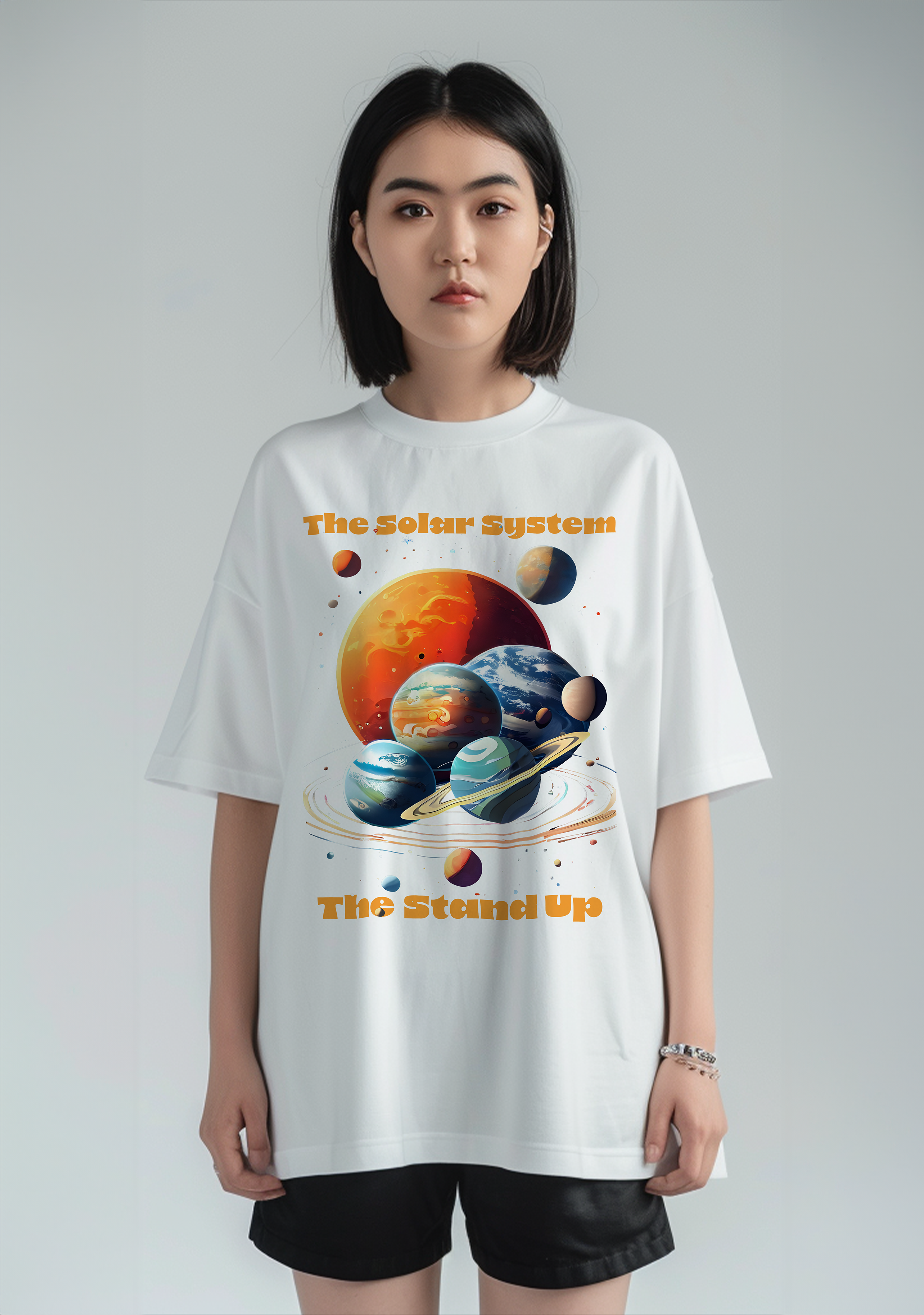 The Solar system Stand Up Show  - Oversized women's Tshirt