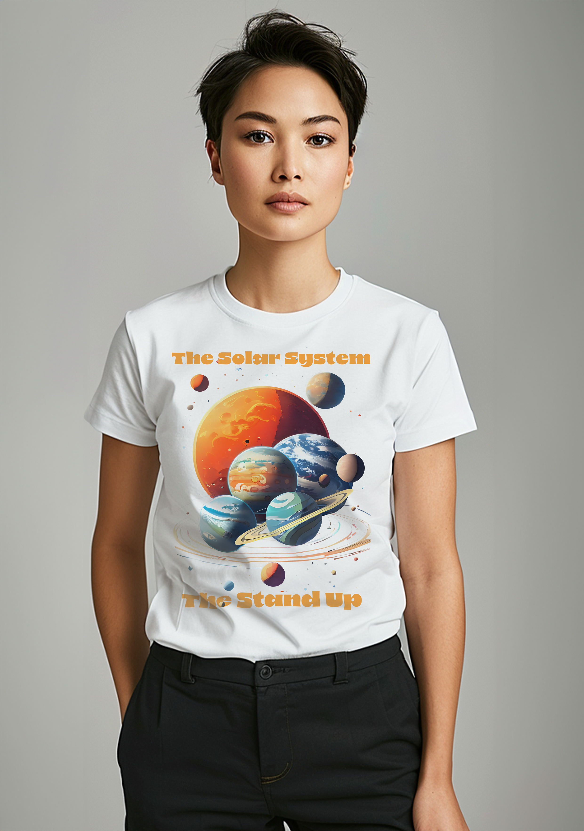 The Solar system Stand Up Show - Half Sleeves Women's Tshirt