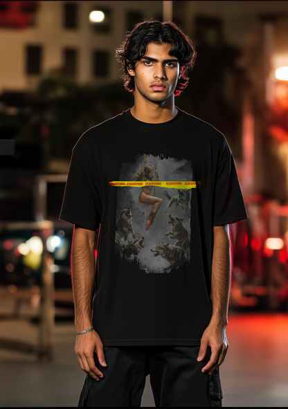 The Wolves and a Girl  - Oversized Men's Tshirt