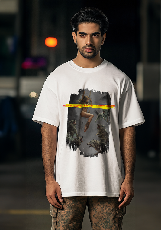 The Wolves and a Girl  - Oversized Men's Tshirt