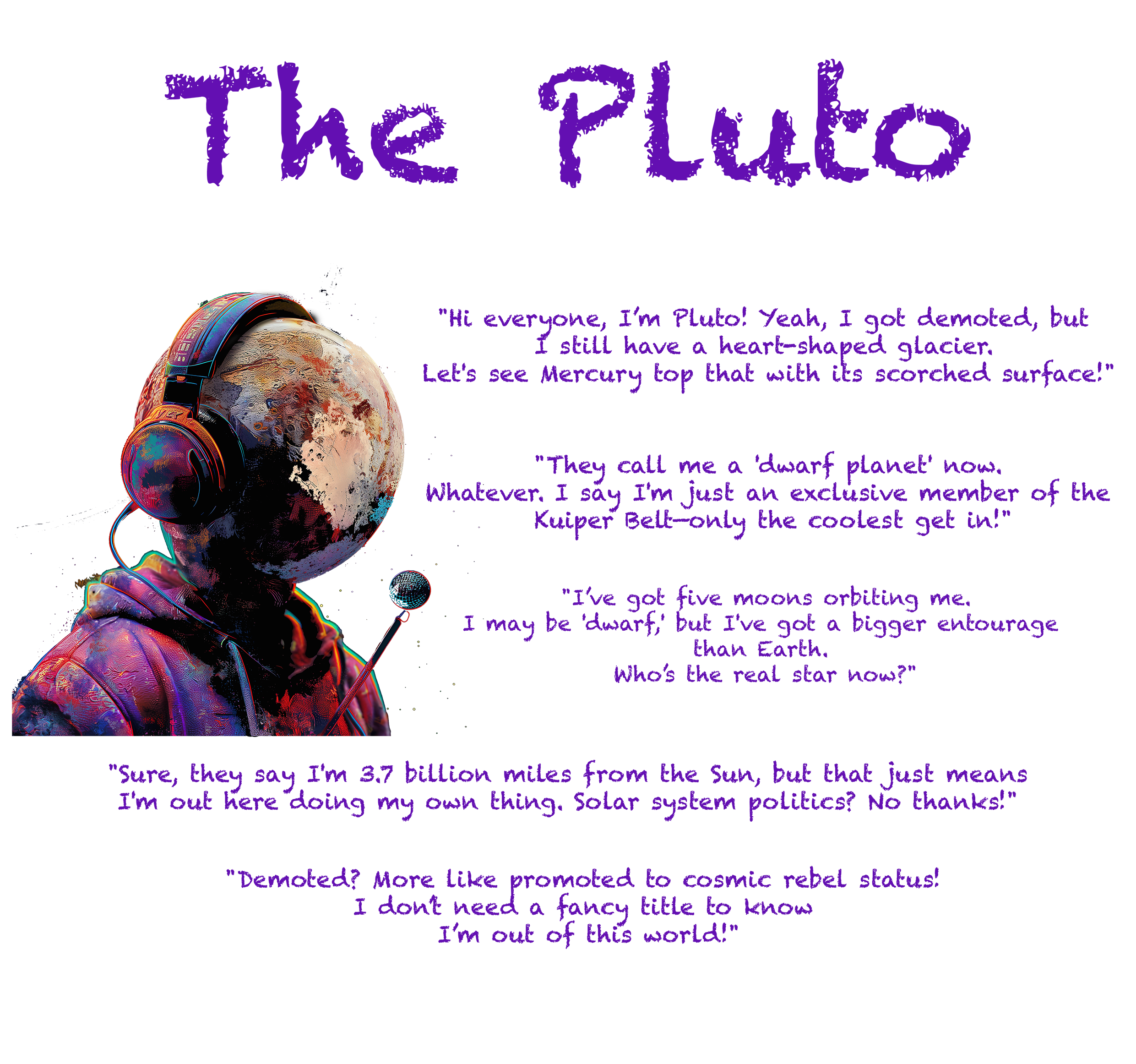 The Pluto  - Oversized Men's Tshirt