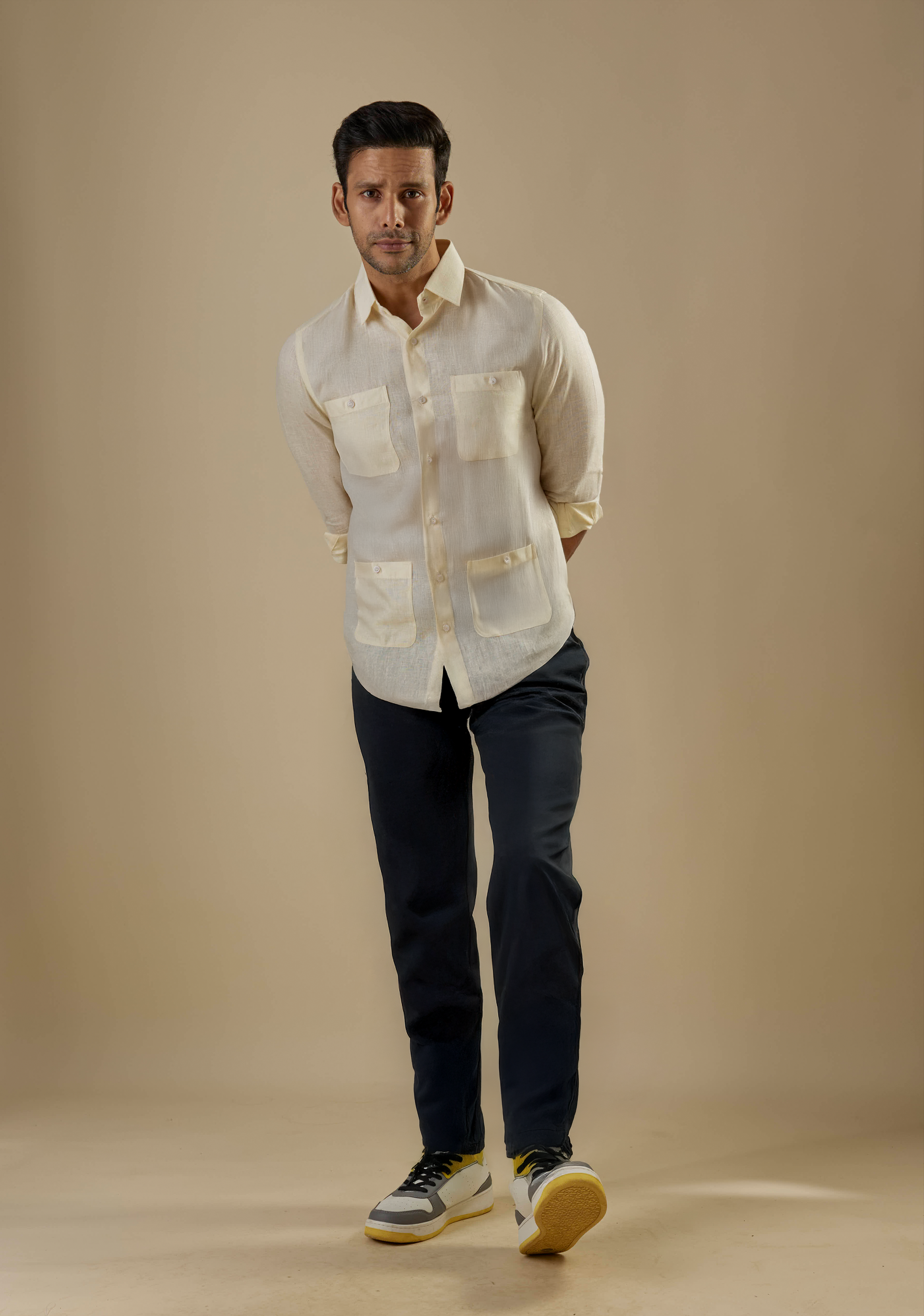 The Yellow Code – Men’s Linen Shirt by NoCuff