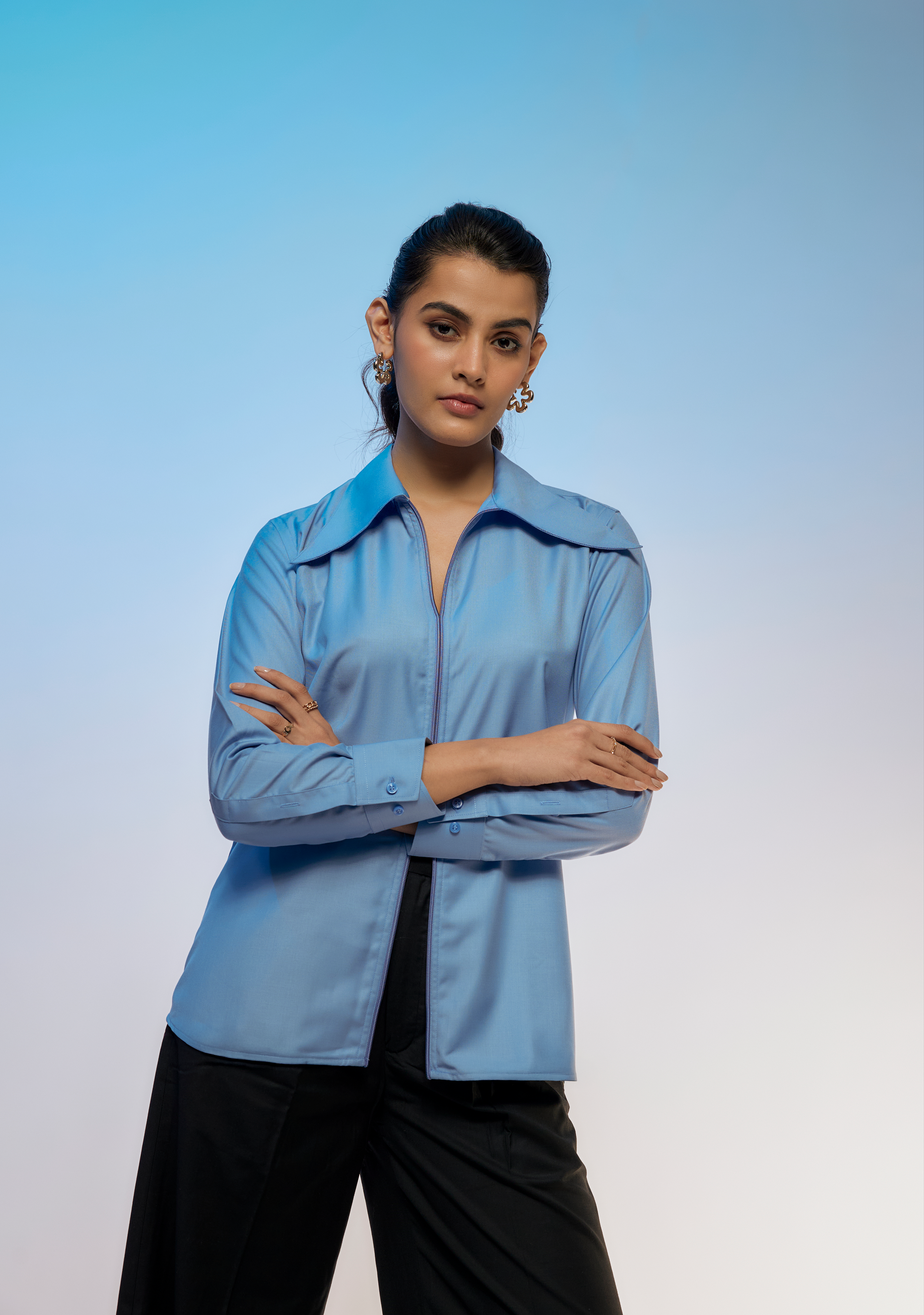 The Ciel Shirt — Women’s Zip-Front Shirt by NoCuff