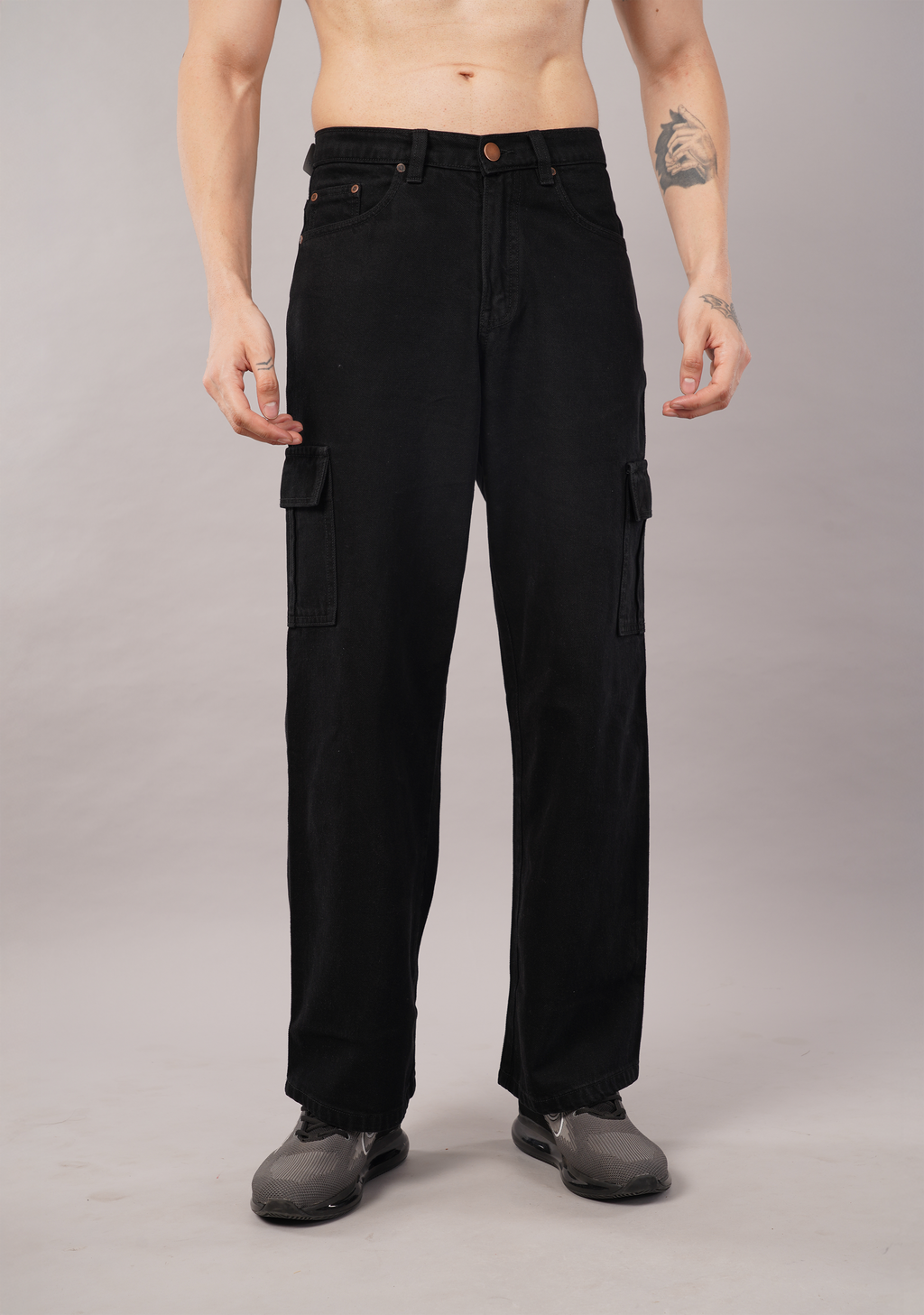 Essential Black Cargo Jeans