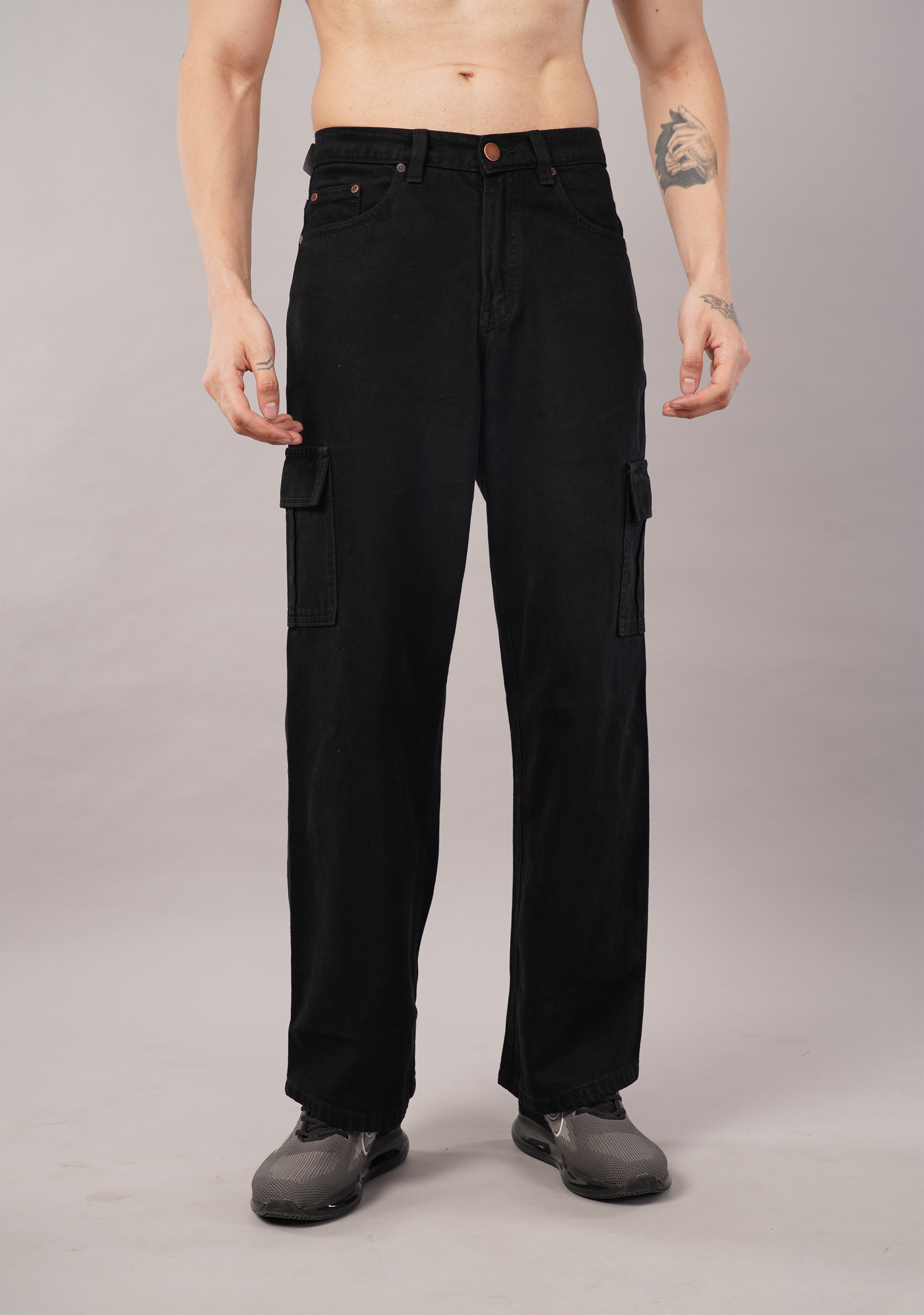 Essential Black Cargo Jeans
