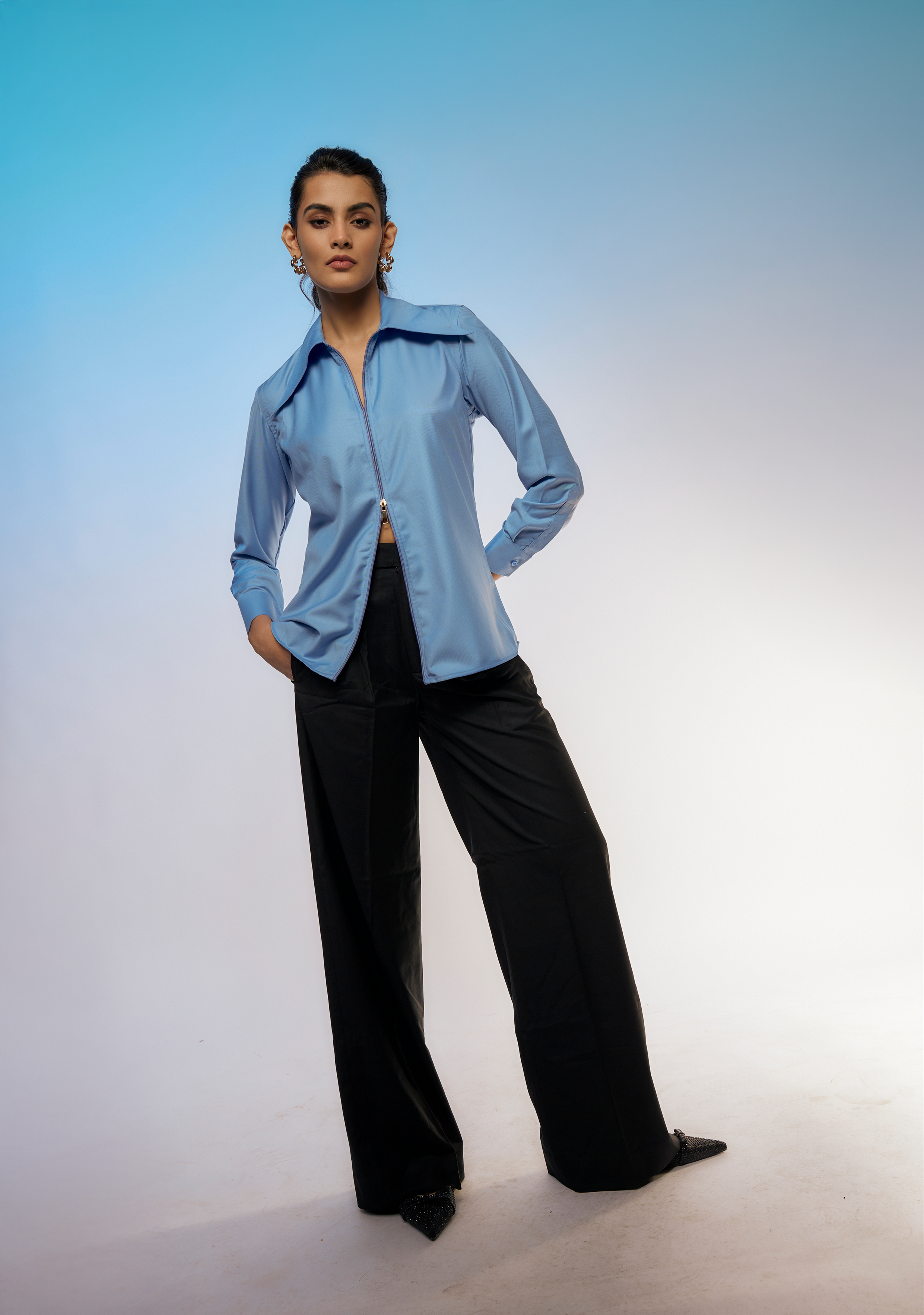 The Ciel Shirt — Women’s Zip-Front Shirt by NoCuff
