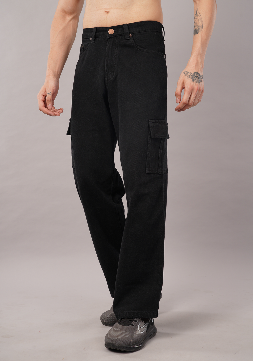 Essential Black Cargo Jeans