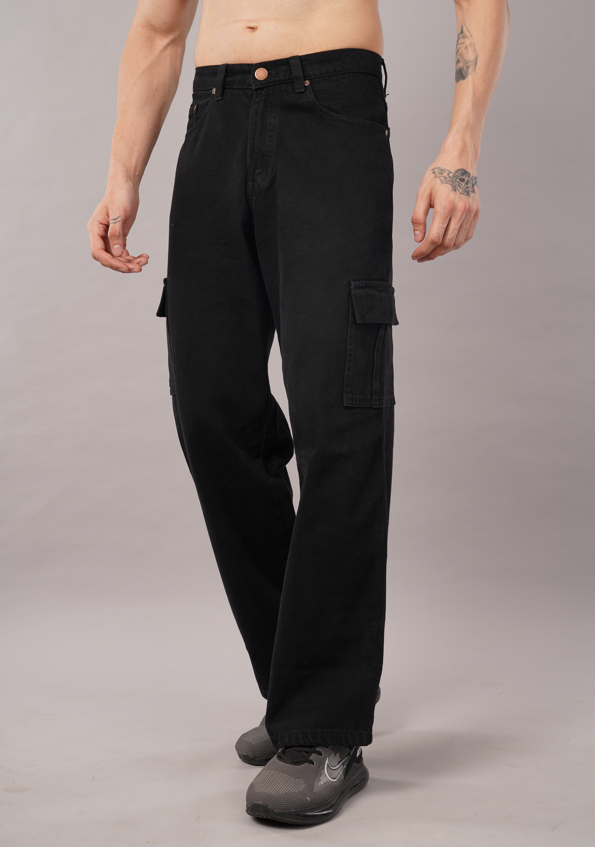 Essential Black Cargo Jeans