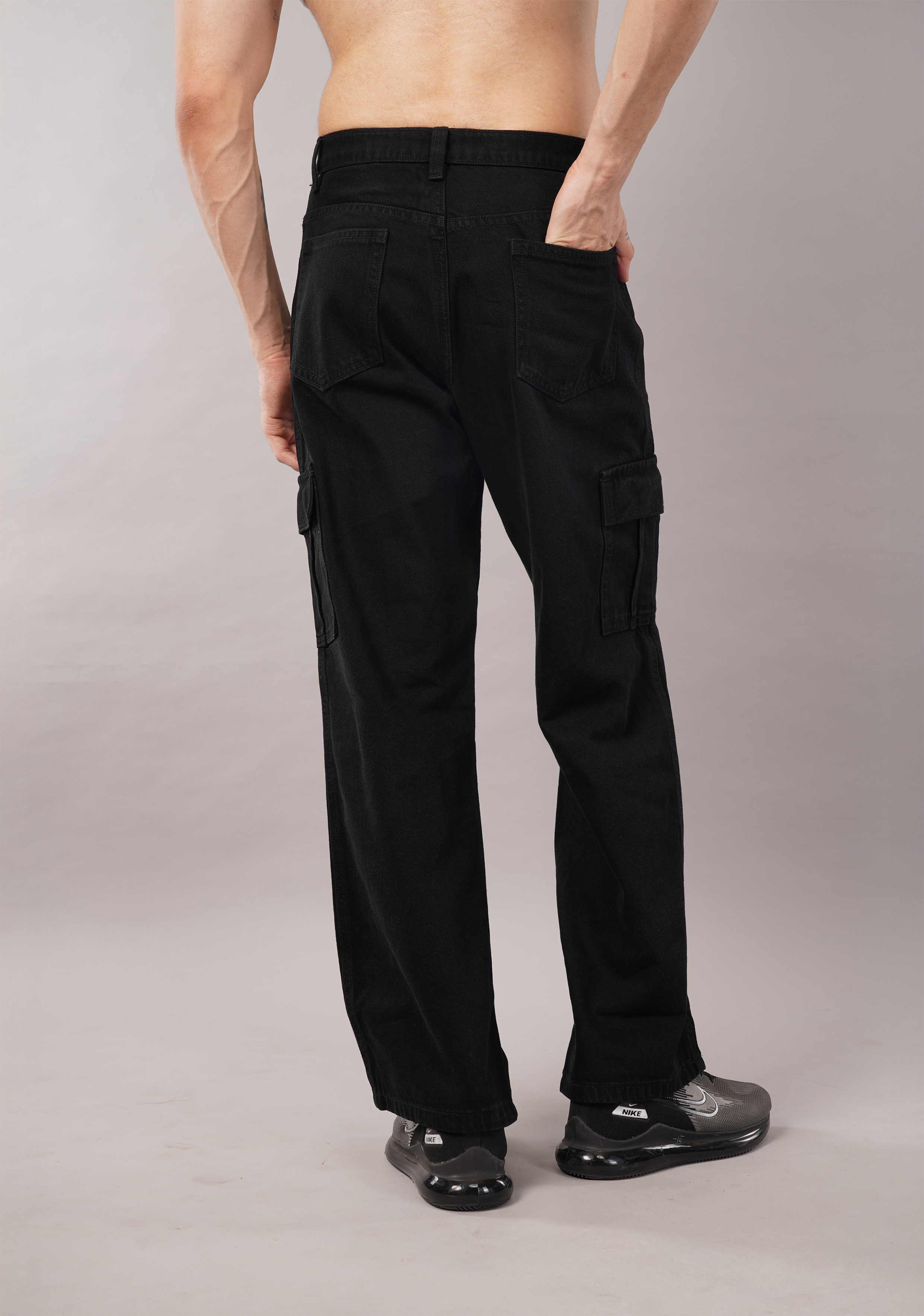 Essential Black Cargo Jeans